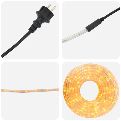 vidaXL Christmas LED Rope Light 1200 LEDs Yellow 50 m 6