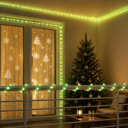 vidaXL Christmas LED Rope Light 1200 LEDs Green 50 m 1