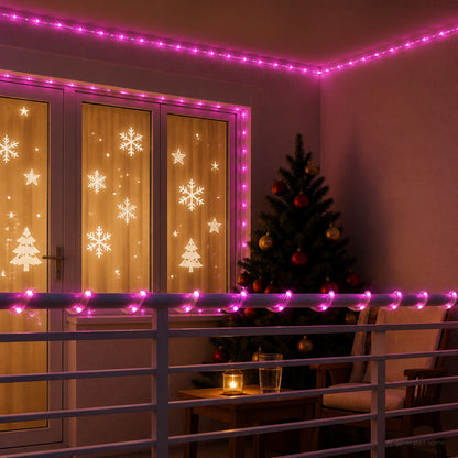 vidaXL Christmas LED Rope Light 1200 LEDs Pink 50 m 3