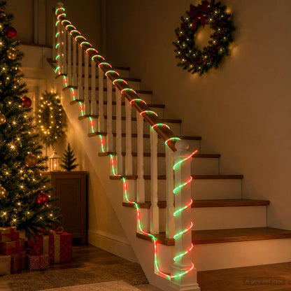 vidaXL Christmas LED Rope Light 2400 LEDs Red, Green 100 m 1
