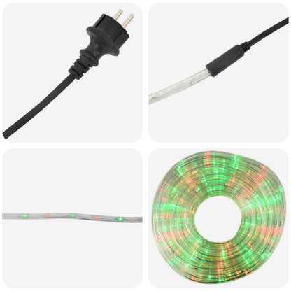 vidaXL Christmas LED Rope Light 1200 LEDs Red, Green 50 m 6