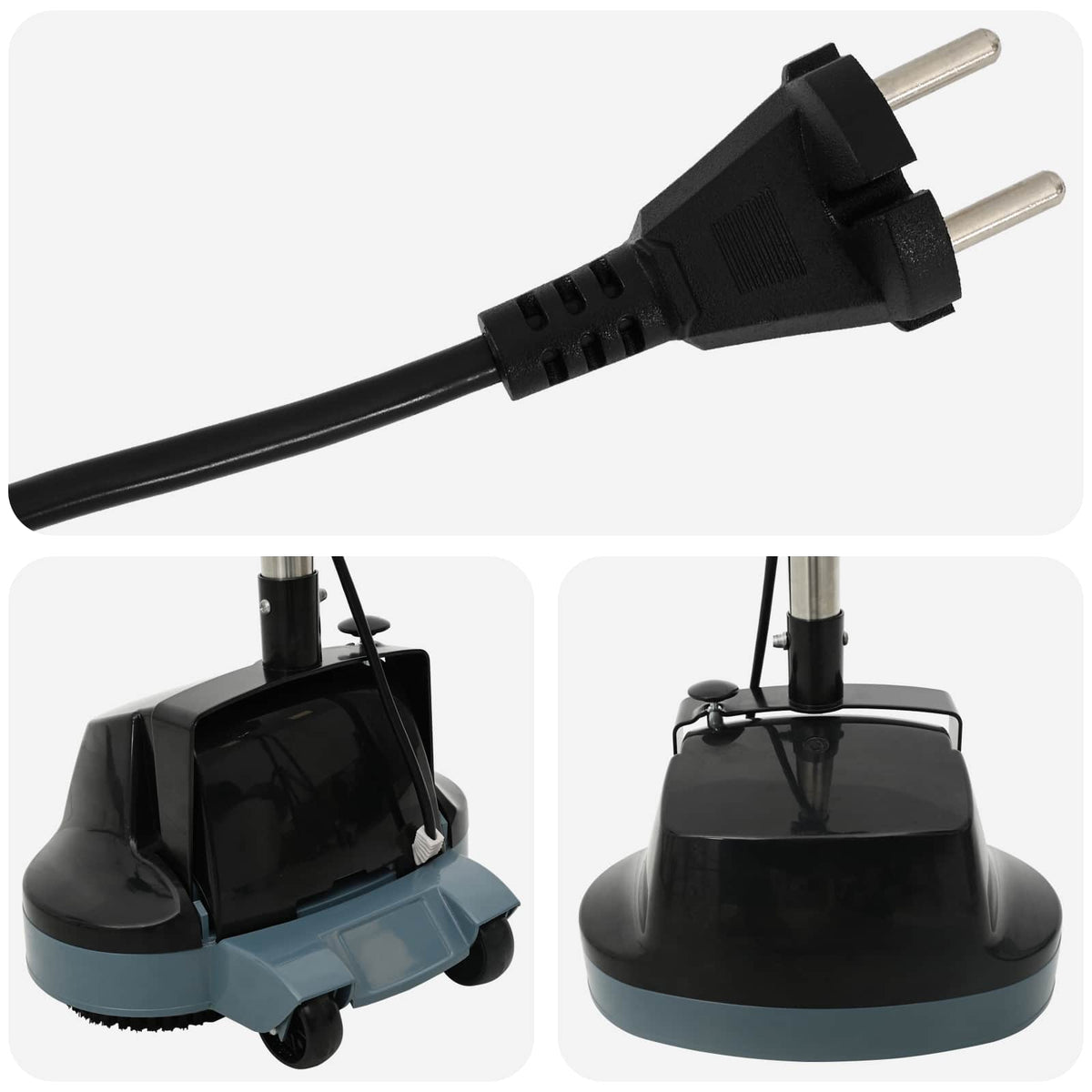 vidaXL 5 in 1 Twin Head Floor Scrubber & Polisher Black 4