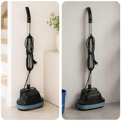 vidaXL 5 in 1 Twin Head Floor Scrubber & Polisher Black 1