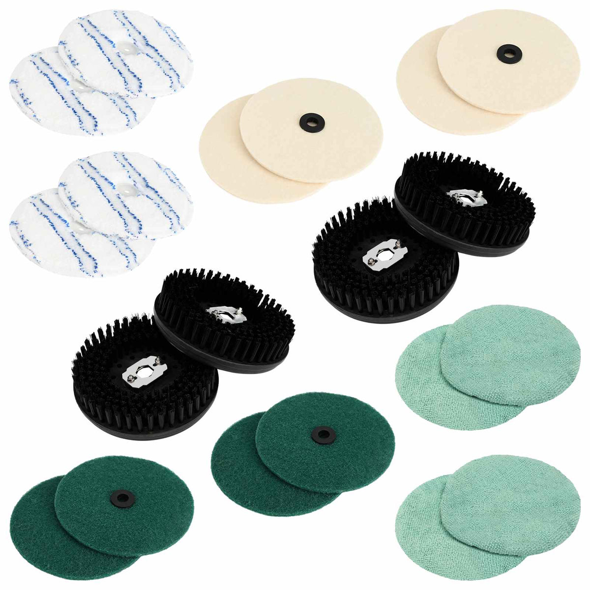 vidaXL Floor Polisher Pad Set 20 pcs Ø 14 cm Multicolour 1