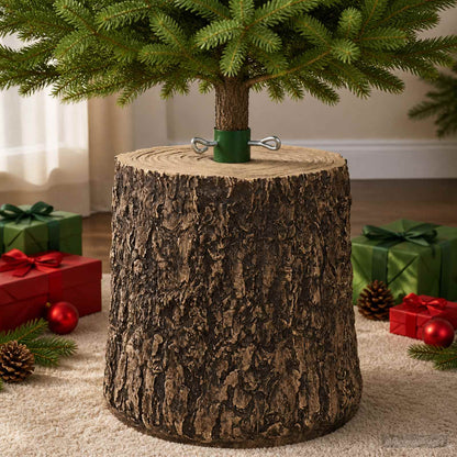 Christmas Tree Stand Trunk Shape Magnesium Oxide Ø 31 x 37 cm
