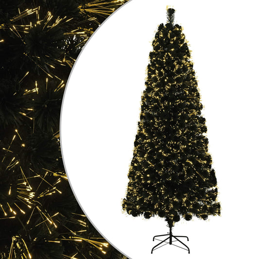 Fiber Optic Christmas Tree 24 LEDs Warm White PVC Green 120 cm
