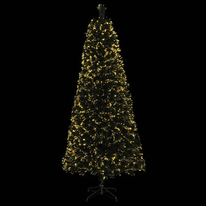 Fiber Optic Christmas Tree 24 LEDs Warm White PVC Green 120 cm