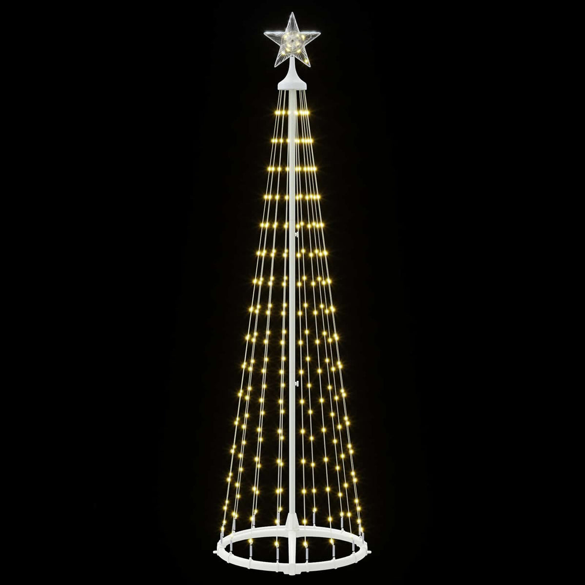 LED Cone Christmas Tree 250 LEDs Steel 180 cm White Warm white