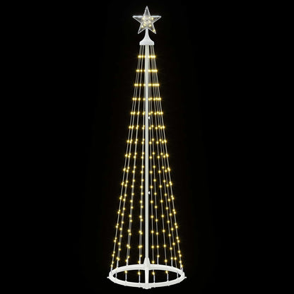 LED Cone Christmas Tree 250 LEDs Steel 180 cm White Warm white