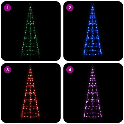 LED Christmas Tree EKENAS 168 LEDs Steel 180 cm