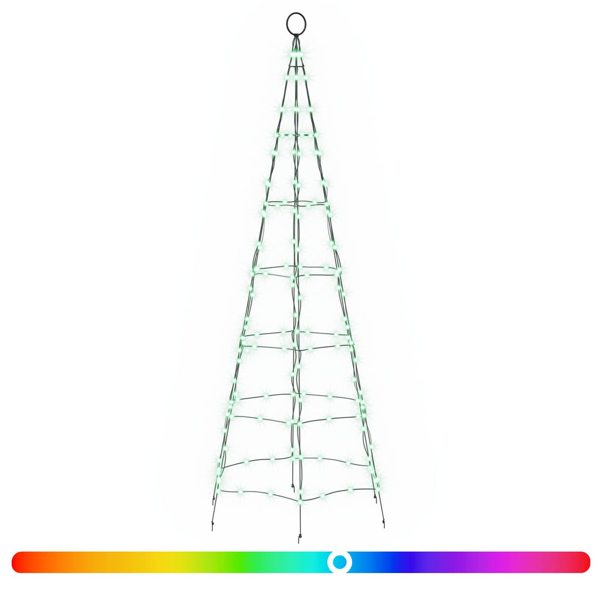 LED Christmas Tree EKENAS 168 LEDs Steel 180 cm