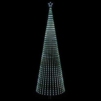 vidaXL LED Christmas Tree 500 cm 1524 LEDs Cold White Steel Black 3