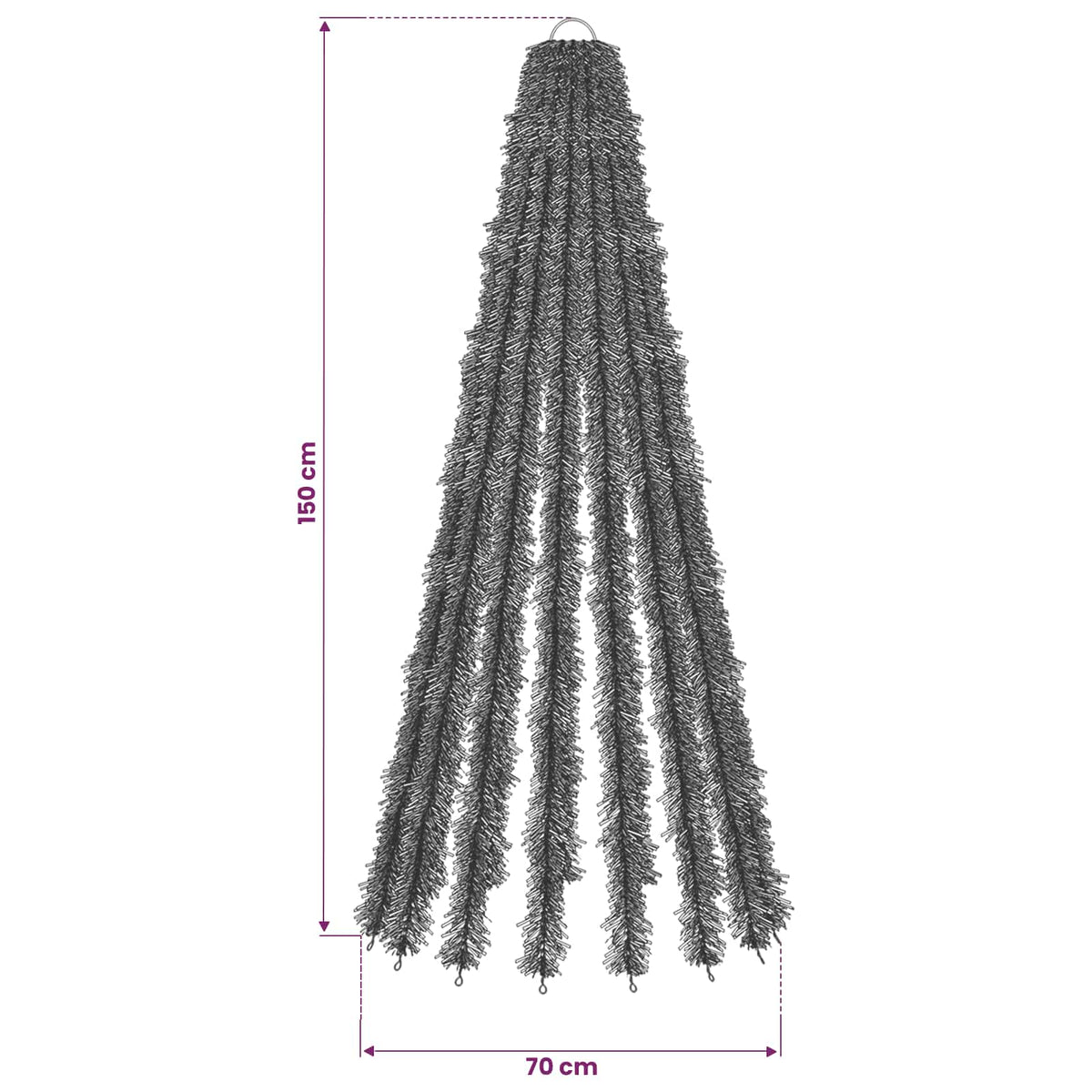 LED Christmas Tree 150 cm 240 LEDs Steel Green 180 cm Warm white