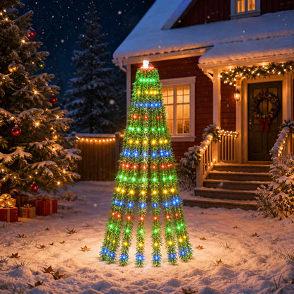 LED Christmas Tree 150 cm 240 LEDs Steel Green 180 cm Multicolour