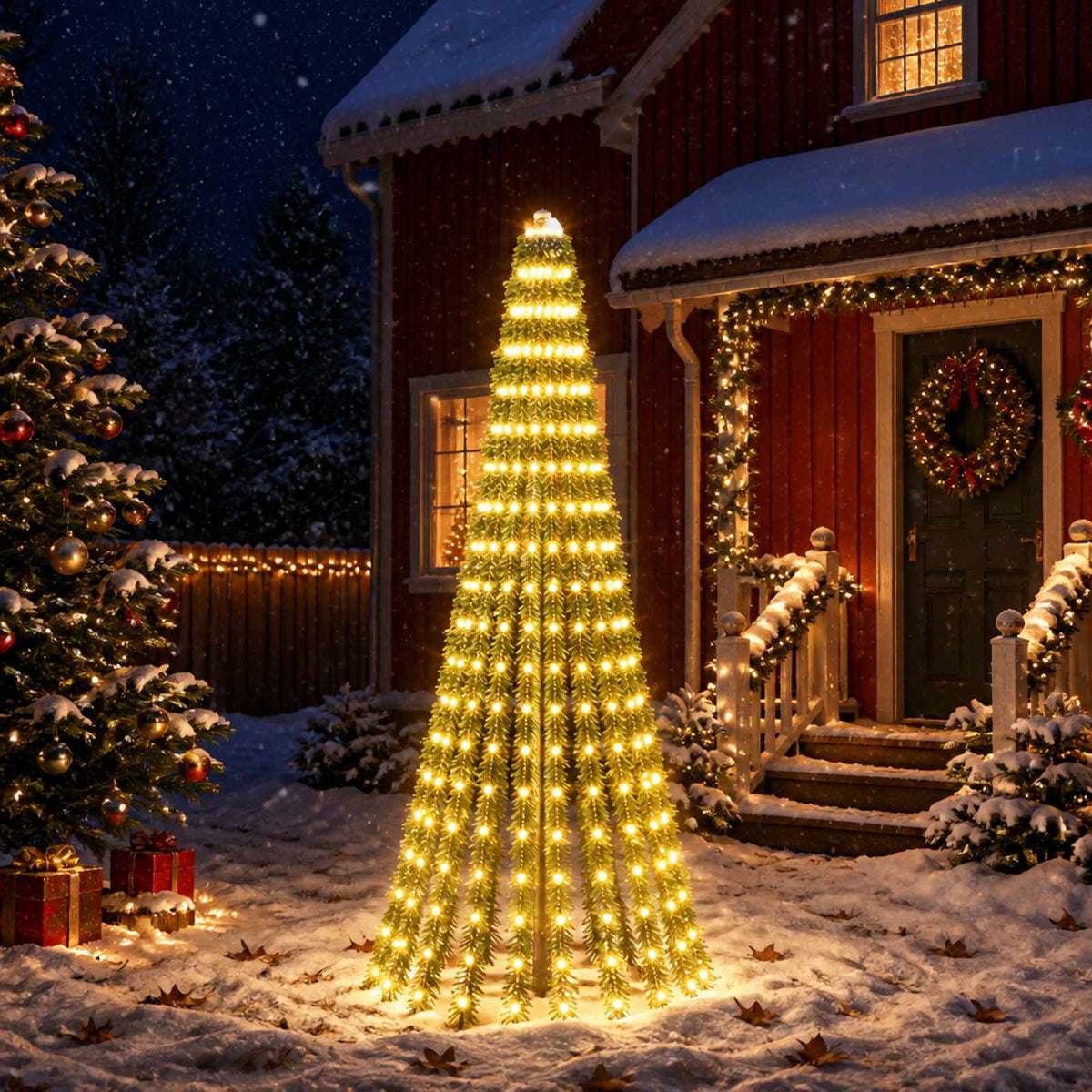 LED Christmas Tree 150 cm 240 LEDs Steel Green 250 cm Warm white