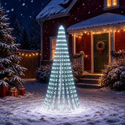 LED Christmas Tree 150 cm 240 LEDs Steel Green 250 cm Cold white