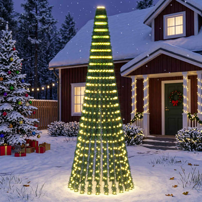LED Christmas Tree 150 cm 240 LEDs Steel Green 300 cm Warm white