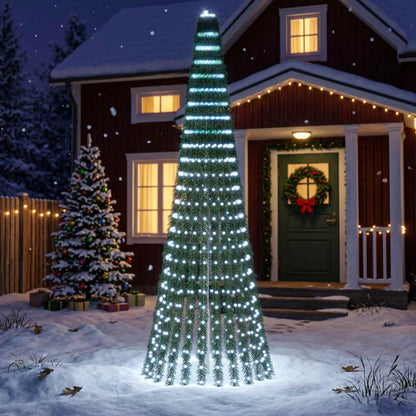 LED Christmas Tree 150 cm 240 LEDs Steel Green 300 cm Cold white