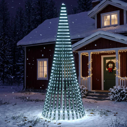 LED Christmas Tree 150 cm 240 LEDs Steel Green 400 cm Cold white