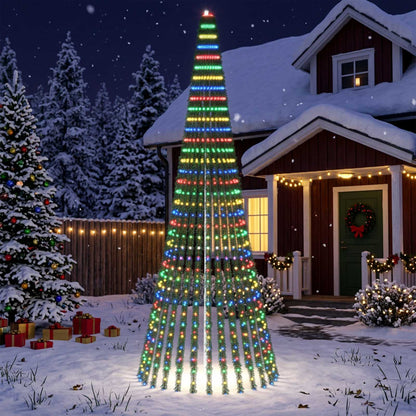 LED Christmas Tree 150 cm 240 LEDs Steel Green 400 cm Multicolour