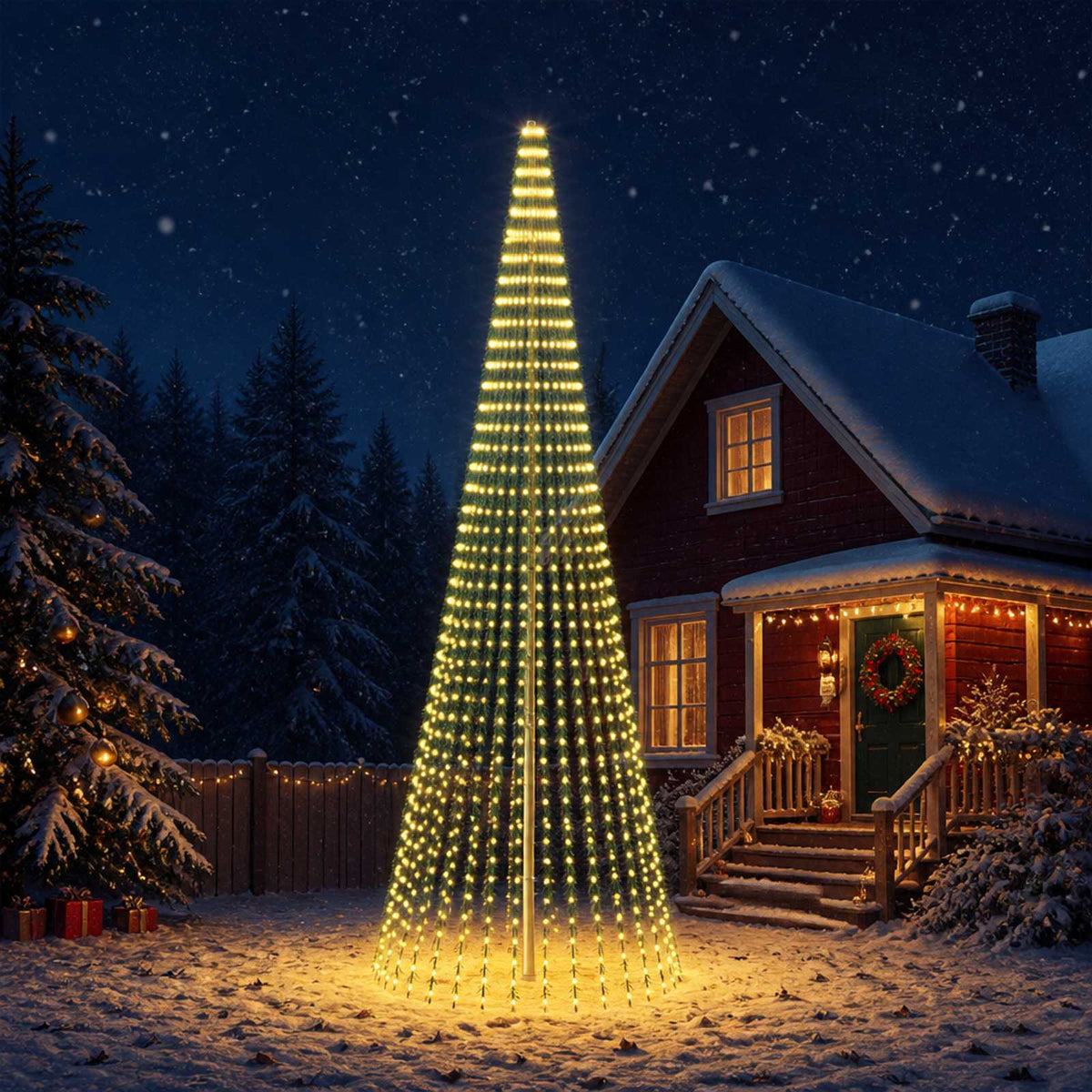LED Christmas Tree 150 cm 240 LEDs Steel Green 500 cm Warm white