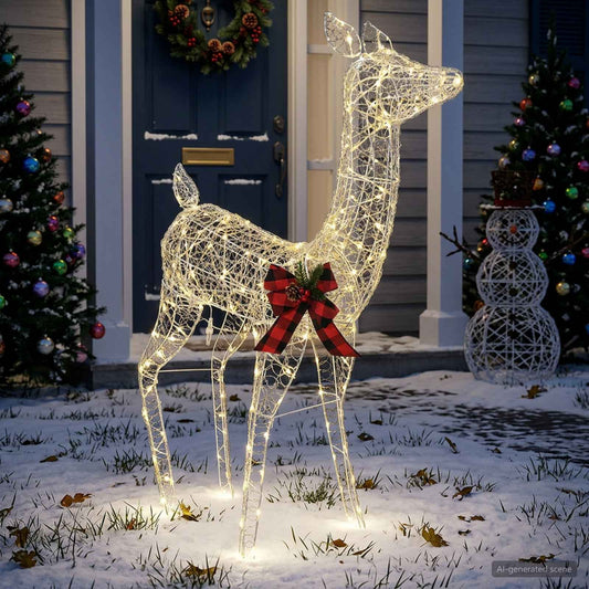 vidaXL 3D Christmas Reindeer LOVIISA 200 LEDs Warm White 1