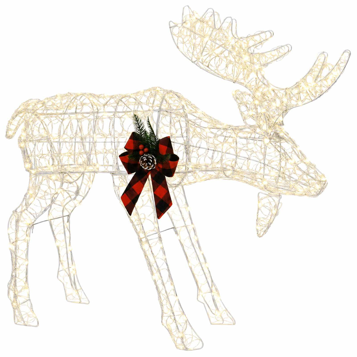 vidaXL Moose Christmas Decoration 2 pcs 240 LEDs Warm White 4