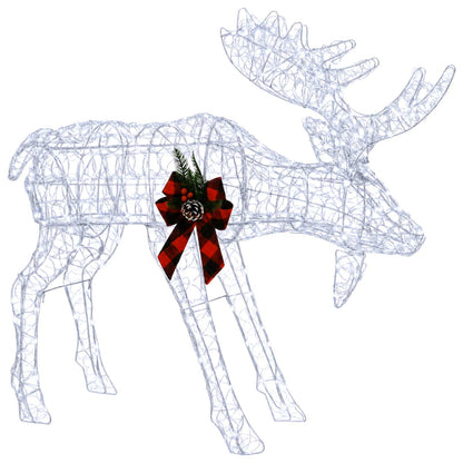 Moose Christmas Decoration White 120 x 27 x 105 cm Acrylic Cold white