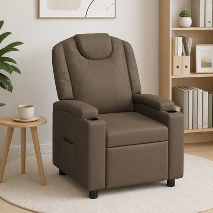 Recliner Chair 75 x 95 x 106 cm Fabric Grey without massage function