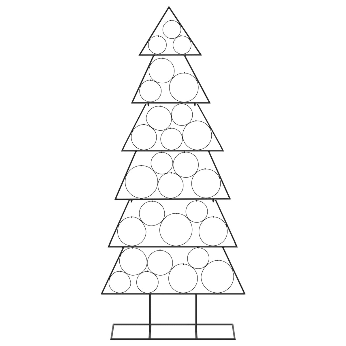 Metal Christmas Tree KUOPIO Steel Black 180 cm