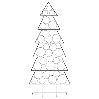Metal Christmas Tree KUOPIO Steel Black 180 cm