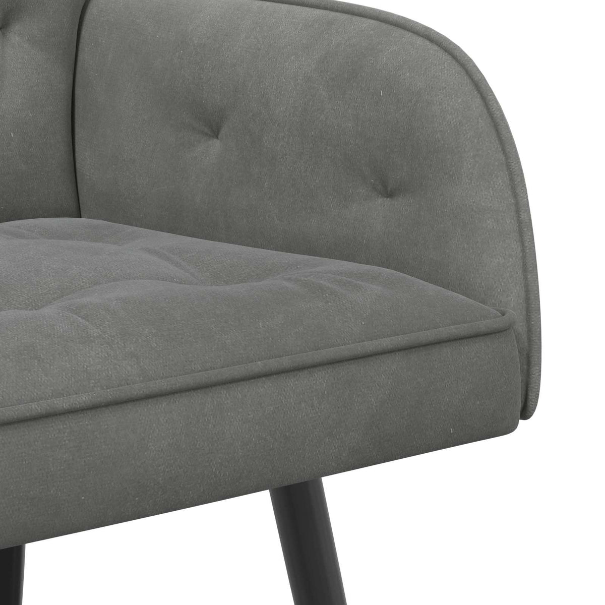 2 Seater Sofa with Metal Legs 2-Seater Velvet Dark grey
