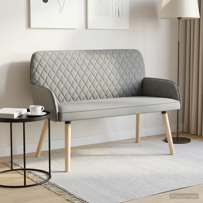 2 Seater Sofa with Solid Wood Legs 2-Seater Light grey