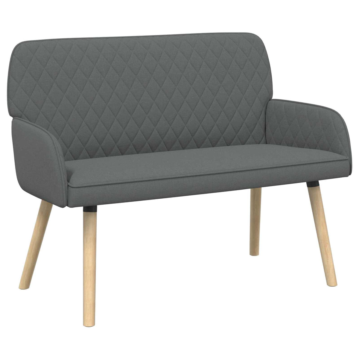 2 Seater Sofa with Solid Wood Legs 2-Seater Dark grey