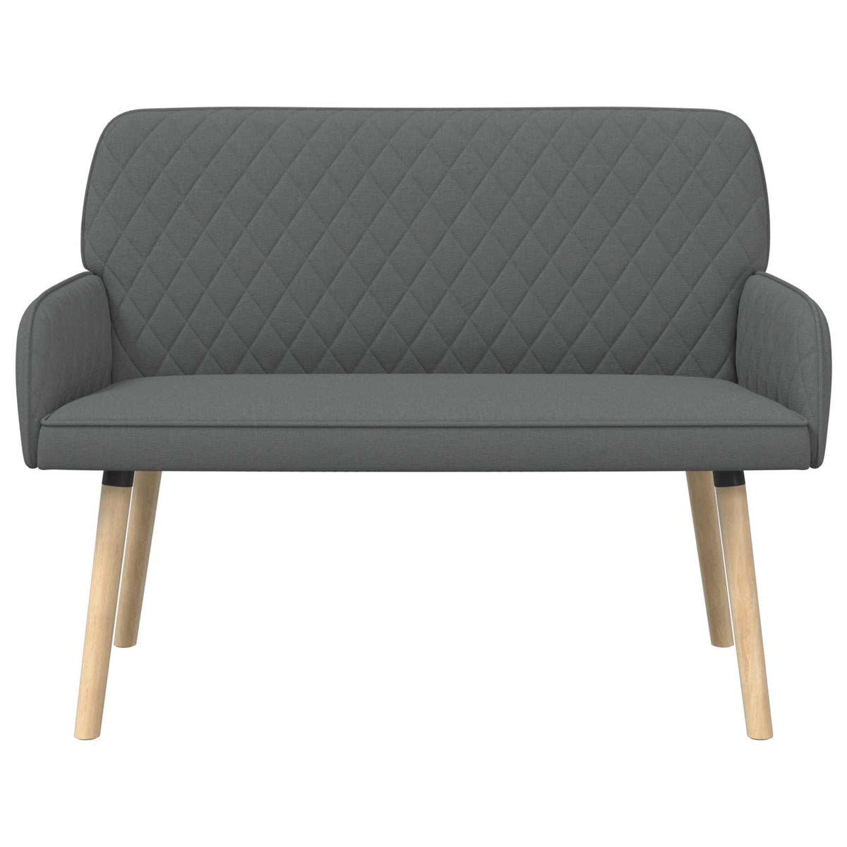 2 Seater Sofa with Solid Wood Legs 2-Seater Dark grey