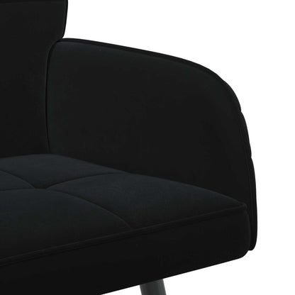 2 Seater Sofa with Metal Legs 2-Seater Velvet Black