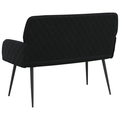 2 Seater Sofa with Metal Legs 2-Seater Velvet Black