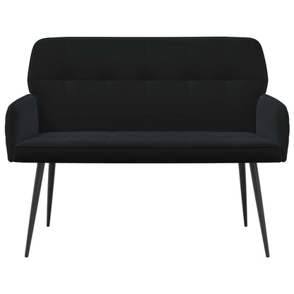 2 Seater Sofa with Metal Legs 2-Seater Velvet Black