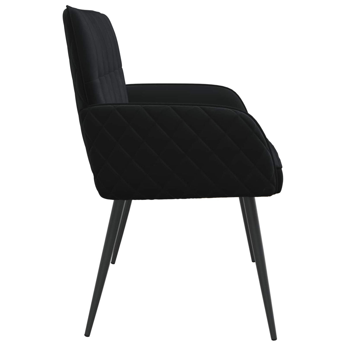 2 Seater Sofa with Metal Legs 2-Seater Velvet Black