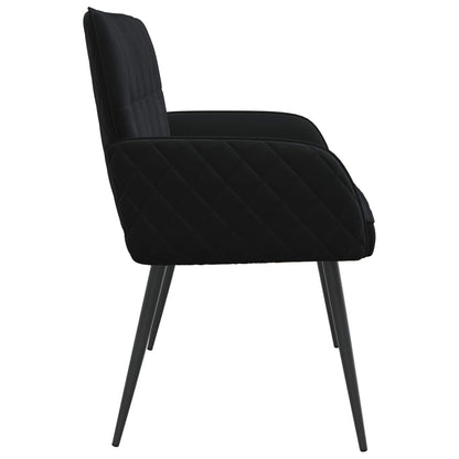 2 Seater Sofa with Metal Legs 2-Seater Velvet Black