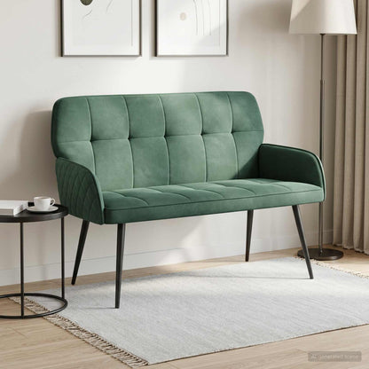2 Seater Sofa with Metal Legs 2-Seater Velvet Sea green