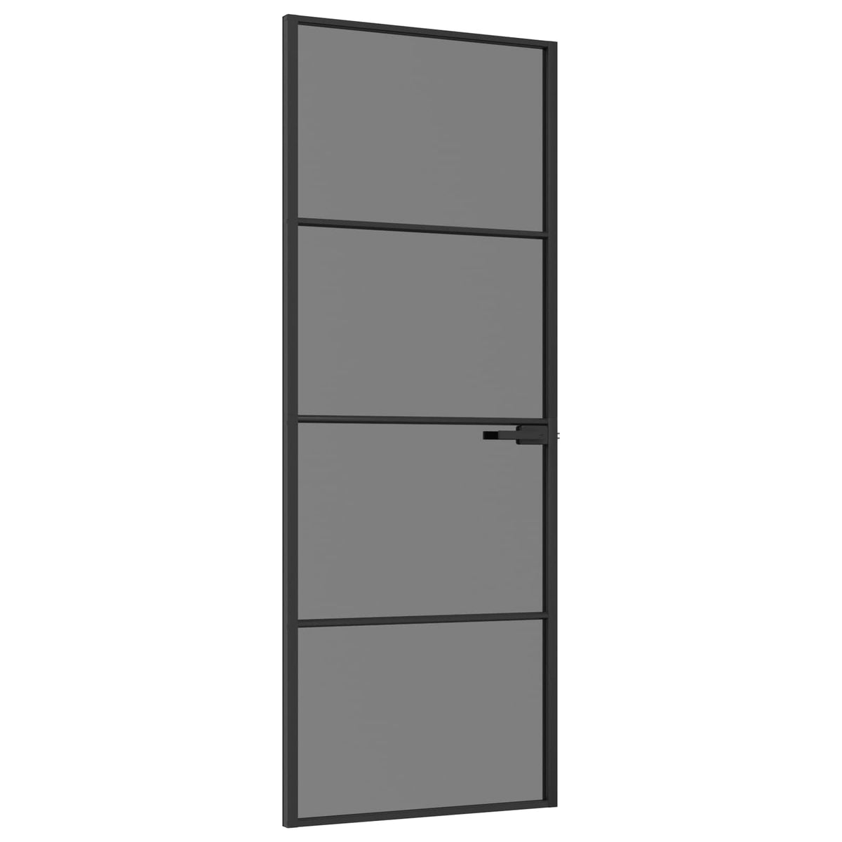 vidaXL Interior Door 76 x 201.5 cm Tempered Glass and Aluminium 2