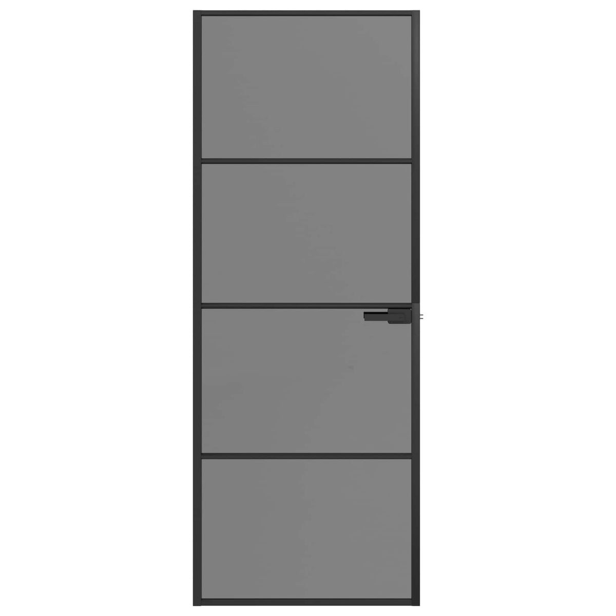 vidaXL Interior Door 76 x 201.5 cm Tempered Glass and Aluminium 3