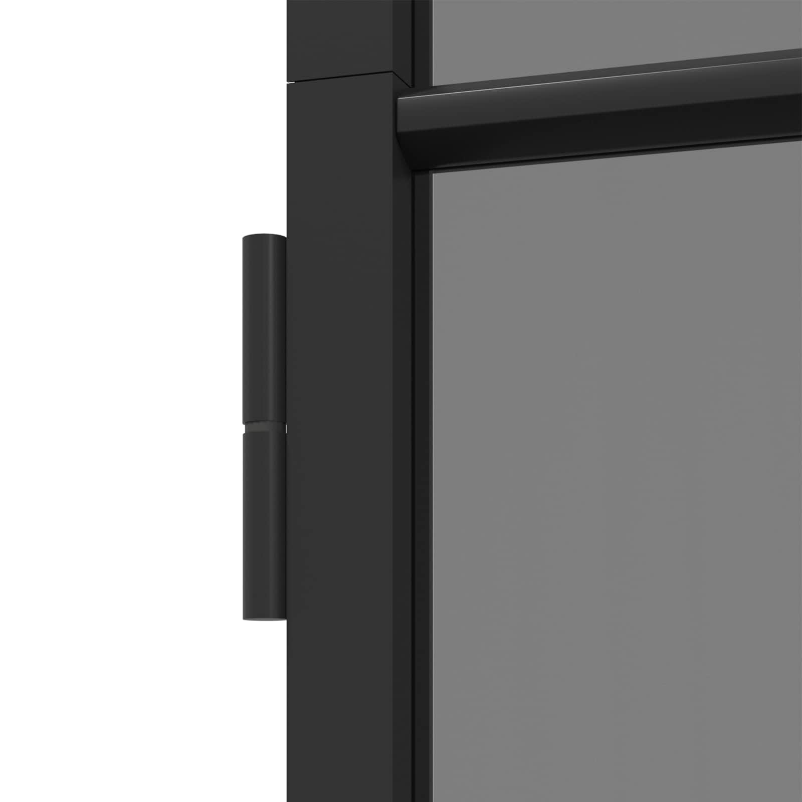 vidaXL Interior Door 83 x 201.5 cm Tempered Glass and Aluminium 6