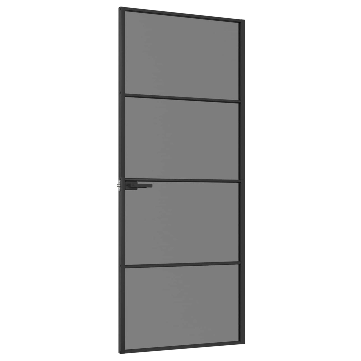 vidaXL Interior Door 83 x 201.5 cm Tempered Glass and Aluminium 4