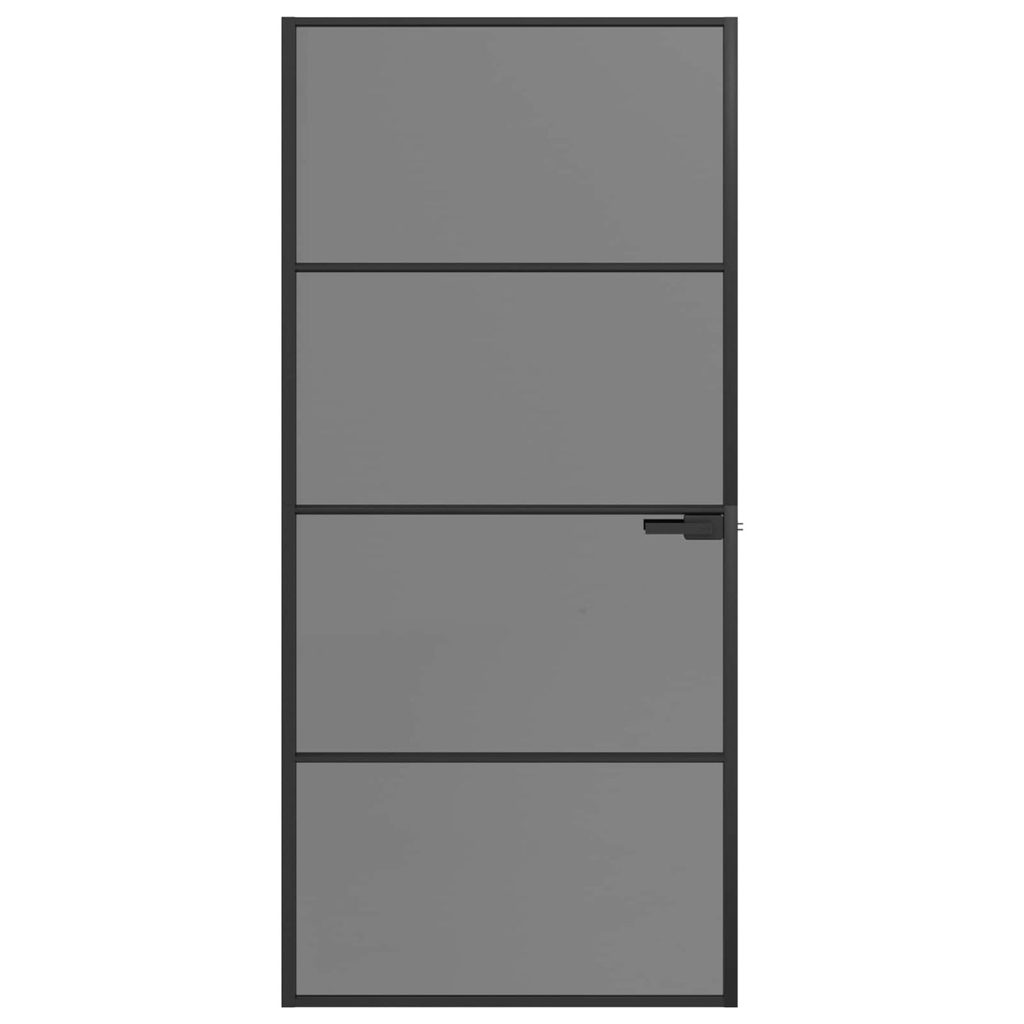 vidaXL Interior Door 93 x 201.5 cm Tempered Glass and Aluminium 3