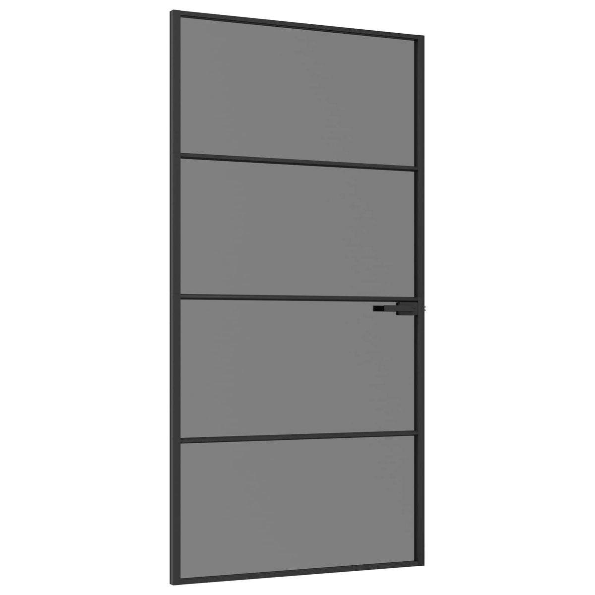 vidaXL Interior Door 102.5 x 201.5 cm Tempered Glass and Aluminium 2