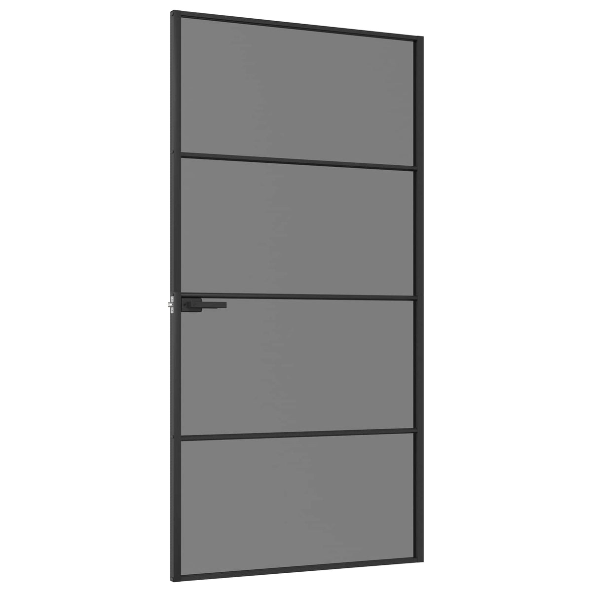 vidaXL Interior Door 102.5 x 201.5 cm Tempered Glass and Aluminium 4