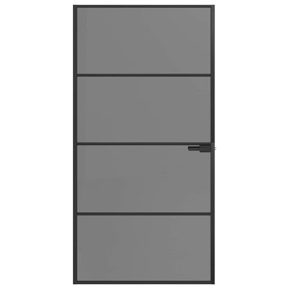 vidaXL Interior Door 102.5 x 201.5 cm Tempered Glass and Aluminium 3