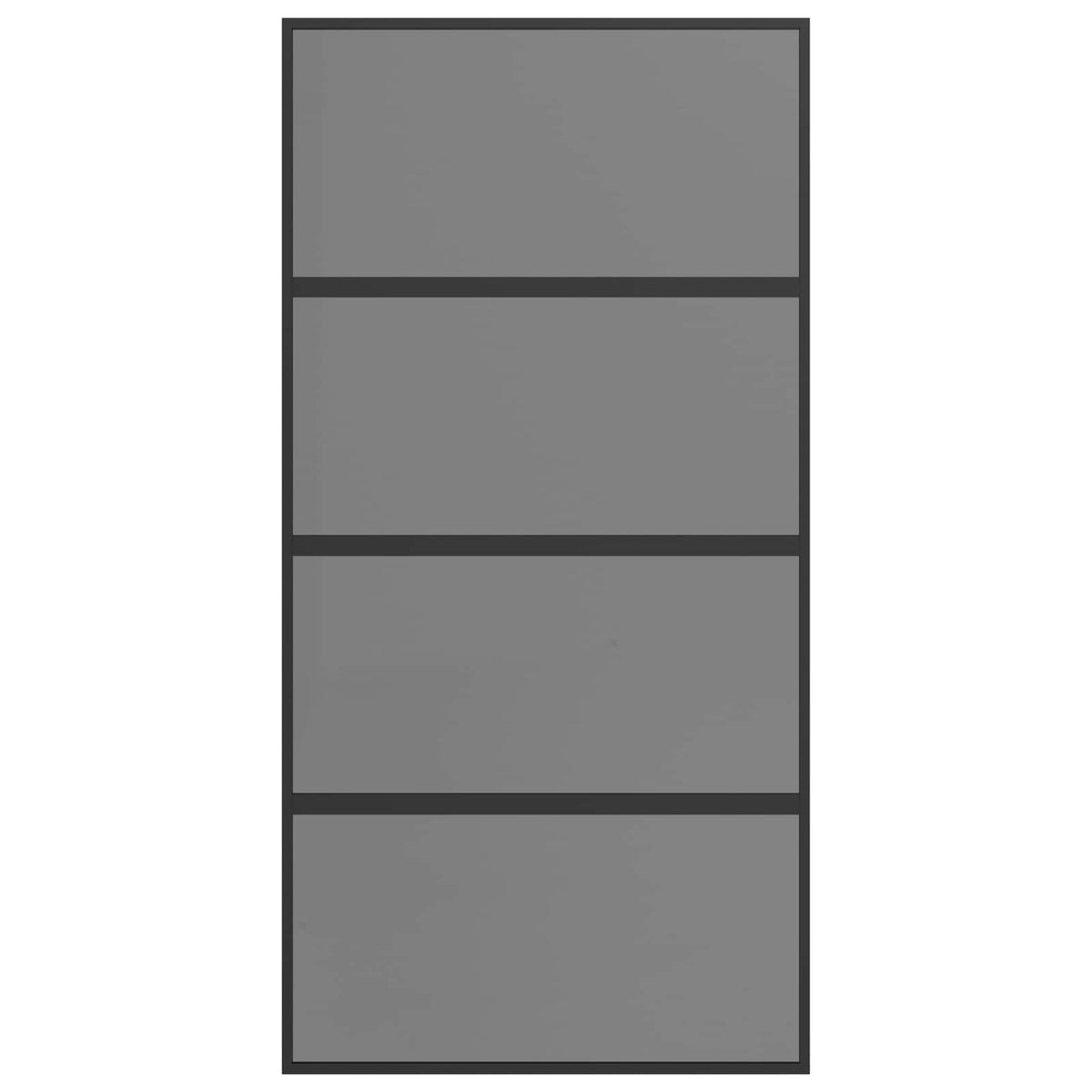 Sliding Door ESG Glass and Aluminium 102.5x205 cm Black Dark transparent